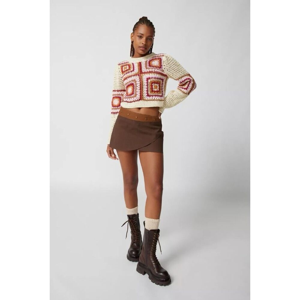 MINKPINK Norah Crochet Sweater Women’s Size‎ Medium